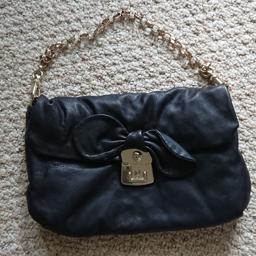 Marc by Marc Jacobs sweet bow black Lambskin Leather Shoulder Bag